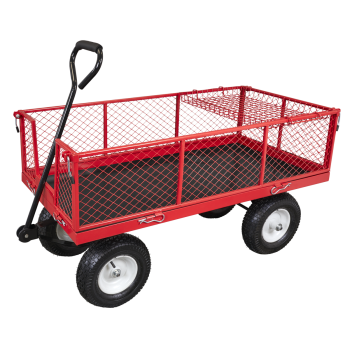 Sealey CST806 Platform Truck with Sides Pneumatic Tyres 350kg Capacity