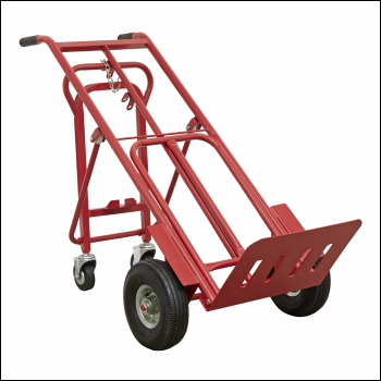 Sealey CST989 3-in-1 Sack Truck with Pneumatic Tyres 250kg Capacity
