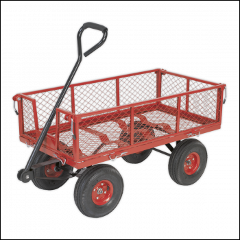 Sealey CST997 Platform Truck with Removable Sides & Pneumatic Tyres 200kg Capacity