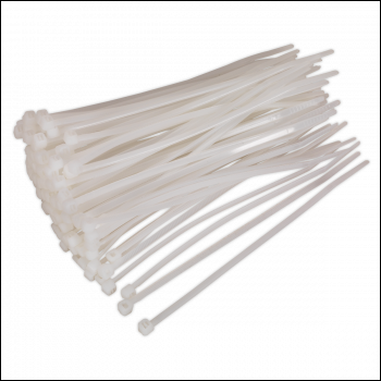 Sealey CT15036P100W Cable Tie 150 x 3.6mm, White - Pack of 100