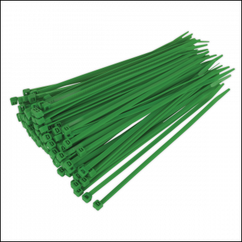 Sealey CT20048P100G Cable Tie 200 x 4.4mm, Green - Pack of 100