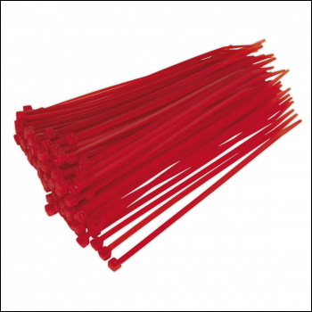 Sealey CT20048P100R Cable Tie 200 x 4.4mm Red Pack of 100