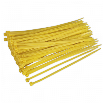 Sealey CT20048P100Y Cable Tie 200 x 4.4mm Yellow Pack of 100
