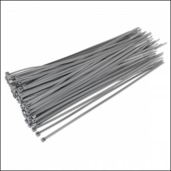 Sealey CT30048P100S Cable Tie 300 x 4.4mm, Silver - Pack of 100
