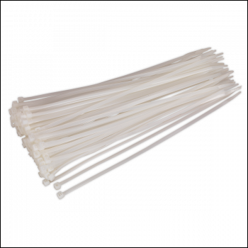 Sealey CT30048P100W Cable Tie 300 x 4.8mm White Pack of 100