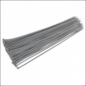 Sealey CT38048P100S Cable Tie 380 x 4.4mm, Silver - Pack of 100