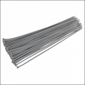 Sealey CT38048P100S Cable Tie 380 x 4.4mm Silver Pack of 100