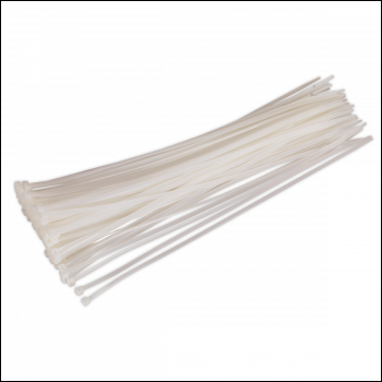 Sealey CT38048P100W Cable Tie 380 x 4.8mm, White - Pack of 100