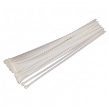 Sealey CT45076P50W Cable Tie 450 x 7.6mm, White - Pack of 50