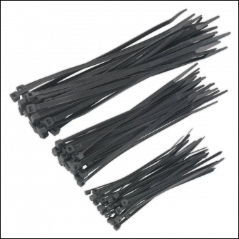 Sealey CT75B Cable Tie Assortment, Black - Pack of 75
