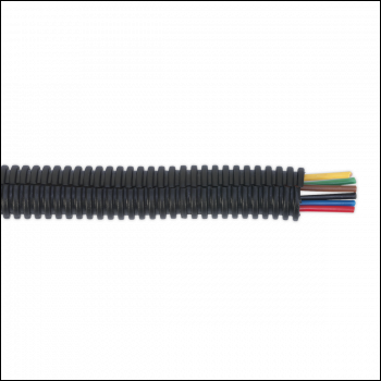 Sealey CTS12100 Split Convoluted Cable Sleeving 12-16mm 100m