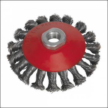 Sealey CWB100 100mm Conical Wire Brush M10 x 1.5mm