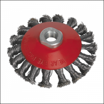 Sealey CWB101 100mm Conical Wire Brush M14 x 2mm
