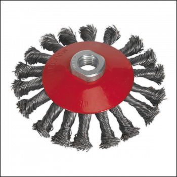 Sealey CWB115 115mm Conical Wire Brush M14 x 2mm