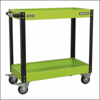 Sealey CX109HV Superline PRO® Heavy-Duty Workshop Trolley 2-Level - Hi-Vis Green