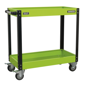 Sealey CX109HV Superline PRO® Heavy-Duty Workshop Trolley 2-Level - Hi-Vis Green