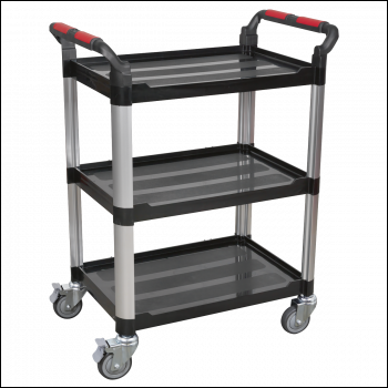Sealey CX309 Workshop Trolley 3-Level Composite - 3 Wall