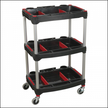 Sealey CX313 Composite Workshop Trolley with Parts Storage 3-Level
