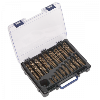 Sealey DBS170CB HSS Cobalt Fully Ground Drill Bit Assortment 1-10mm 170pc