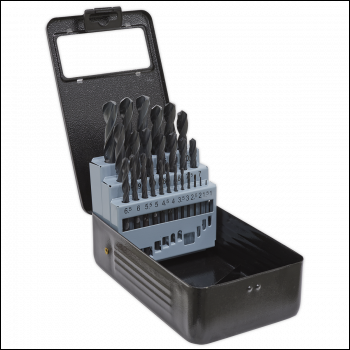 Sealey DBS25RF HSS Roll Forged Drill Bit Set 25pc