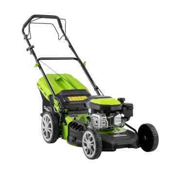 Sealey DG101 Dellonda Self-Propelled Petrol Lawnmower Grass Cutter with Height Adjustment & Grass Bag 144cc 18 inch /46cm 4-Stroke Engine