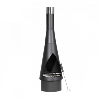 Sealey DG109 Dellonda Outdoor Chiminea, Fireplace, Fire Pit, Heater, Durable, Black Steel
