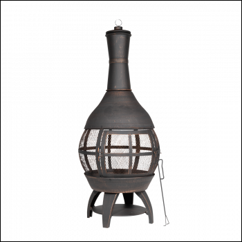 Sealey DG112 Dellonda Deluxe 360° Chiminea/Fire Pit/Outdoor Heater - Antique Bronze Finish - DG112
