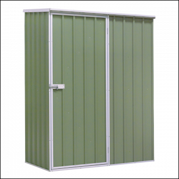 Sealey DG113 Dellonda Galvanized Steel Storage Shed with Pent Style Roof 150 x 80 x 190cm - Green