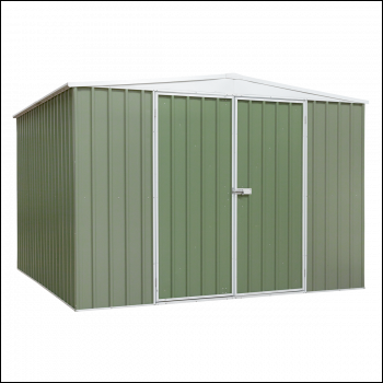 Sealey DG116 Dellonda Galvanized Steel Storage Shed with Apex Style Roof 300 x 300 x 220cm - Green