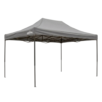 Sealey DG137 Dellonda Premium 3 x 4.5m Pop-Up Gazebo, Heavy Duty, PVC Coated, Water-Resistant Fabric, Supplied with Carry Bag, Rope, Stakes & Weight Bags - Grey Canopy