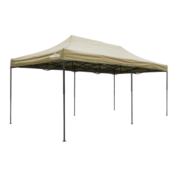 Sealey DG138 Dellonda Premium 3x6m Pop-Up Gazebo, Heavy Duty, PVC Coated, Water-Resistant Fabric Supplied with Carry Bag, Rope, Stakes & Weight Bags - Beige Canopy