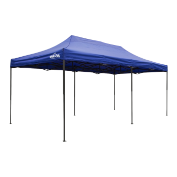 Sealey DG139 Dellonda Premium 3x6m Pop-Up Gazebo, Heavy Duty, PVC Coated, Water-Resistant Fabric, Supplied with Carry Bag, Rope, Stakes & Weight Bags - Blue Canopy