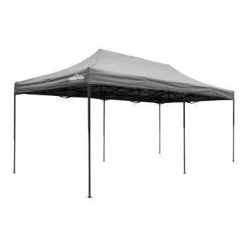 Sealey DG141 Dellonda Premium 3x6m Pop-Up Gazebo, Heavy Duty, PVC Coated, Water-Resistant Fabric, Supplied with Carry Bag, Rope, Stakes & Weight Bags - Grey Canopy