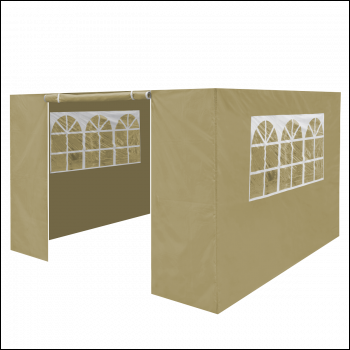 Sealey DG142 Dellonda Premium Side Walls/Doors/Windows for Gazebo/Marquee, Fits 2 x 2m Models - Beige