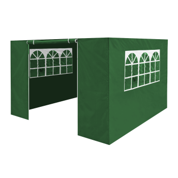 Sealey DG144 Dellonda Premium Side Walls/Doors/Windows for Gazebo/Marquee, Fits 2 x 2m Models - Dark Green