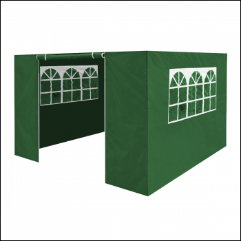 Sealey DG148 Dellonda Premium Gazebo/Marquee Side Walls/Doors/Windows, Fits 3 x 3m Models - Dark Green