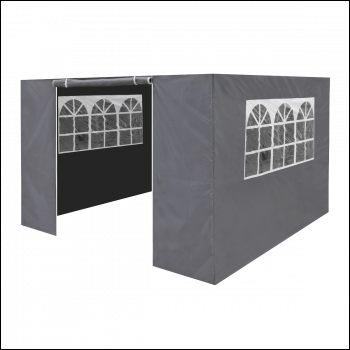 Sealey DG149 Dellonda Premium Gazebo/Marquee Side Walls/Doors/Windows, Fits 3 x 3m Models - Grey