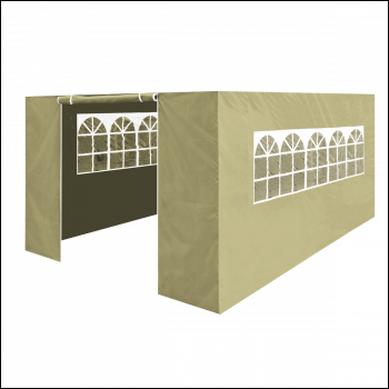 Sealey DG150 Dellonda Premium Side Walls/Doors/Windows for Gazebo/Marquee, Fits 3 x 4.5m Models - Beige