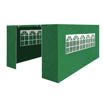 Sealey DG152 Dellonda Premium Side Walls/Doors/Windows for Gazebo/Marquee, Fits 3 x 4.5m Models - Dark Green