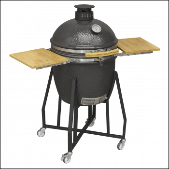 Sealey DG159 Dellonda Deluxe 22 inch (56cm) Ceramic Kamado Style BBQ with Wheeled Stand