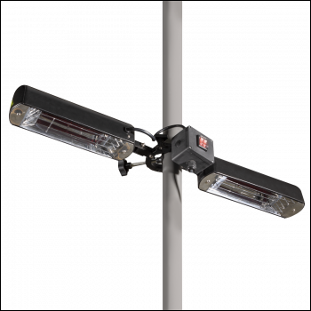 Sealey DG176 Dellonda Folding Parasol/Gazebo/Patio Outdoor Infrared Heater, Two Panels, Extra Long 5M Cable, 1600W