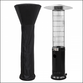 Sealey DG226 Dellonda Gas Patio Heater 13kW for Commercial & Domestic Use, Black, Supplied with Water-Resistant Cover