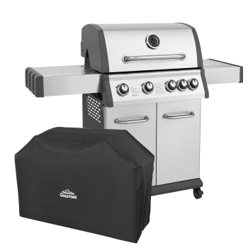 Sealey DG231 Dellonda 4+1 Burner Deluxe Gas BBQ Grill with Piezo Ignition & Thermometer & Cover - Stainless Steel