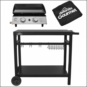 Sealey DG249 Dellonda 2 Burner Portable Gas Plancha, Cover & Trolley