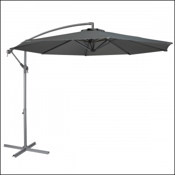 Sealey DG264 Dellonda Banana Parasol with Cover 3m - Grey