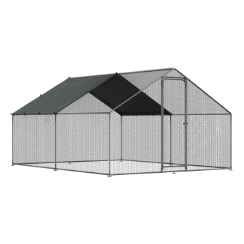Sealey DG279 Dellonda Walk-In Galvanized Steel Chicken Run with Roof Cover & PVC Coated Chicken Wire