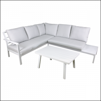 Sealey DG53 Dellonda Kyoto Aluminium Outdoor Corner Sofa & Coffee Table Set 3pc