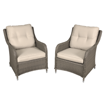 Sealey DG69 Dellonda Chester Rattan Wicker Outdoor Armchairs 2pc