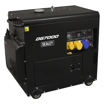 Sealey DG7000 7000W Diesel Generator 4-Stroke Engine 110/230V