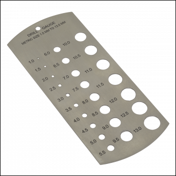 Sealey DGM1 Metric Drill Gauge 1-13mm